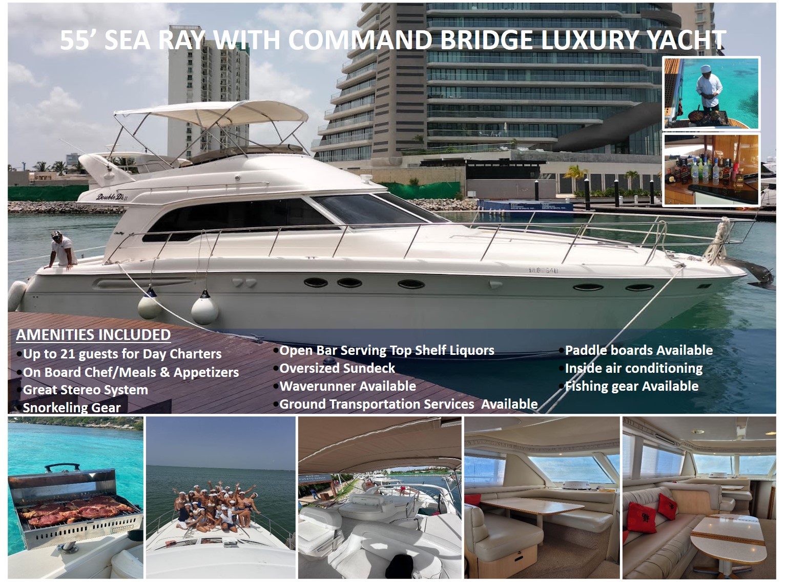 55 Sea Ray Fly with Command Bridge Luxury Yacht